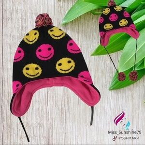 Warm pom emoji hat - kids size - fun cool timeless
